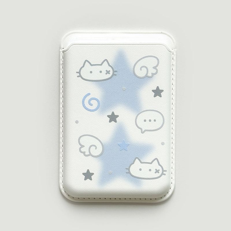 [Macsafe] Angel Cat MagSafe Leather Card Wallet