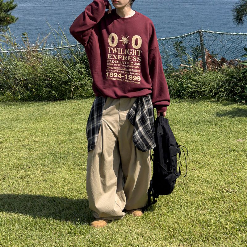Cipher Print Oversized Sweatshirt