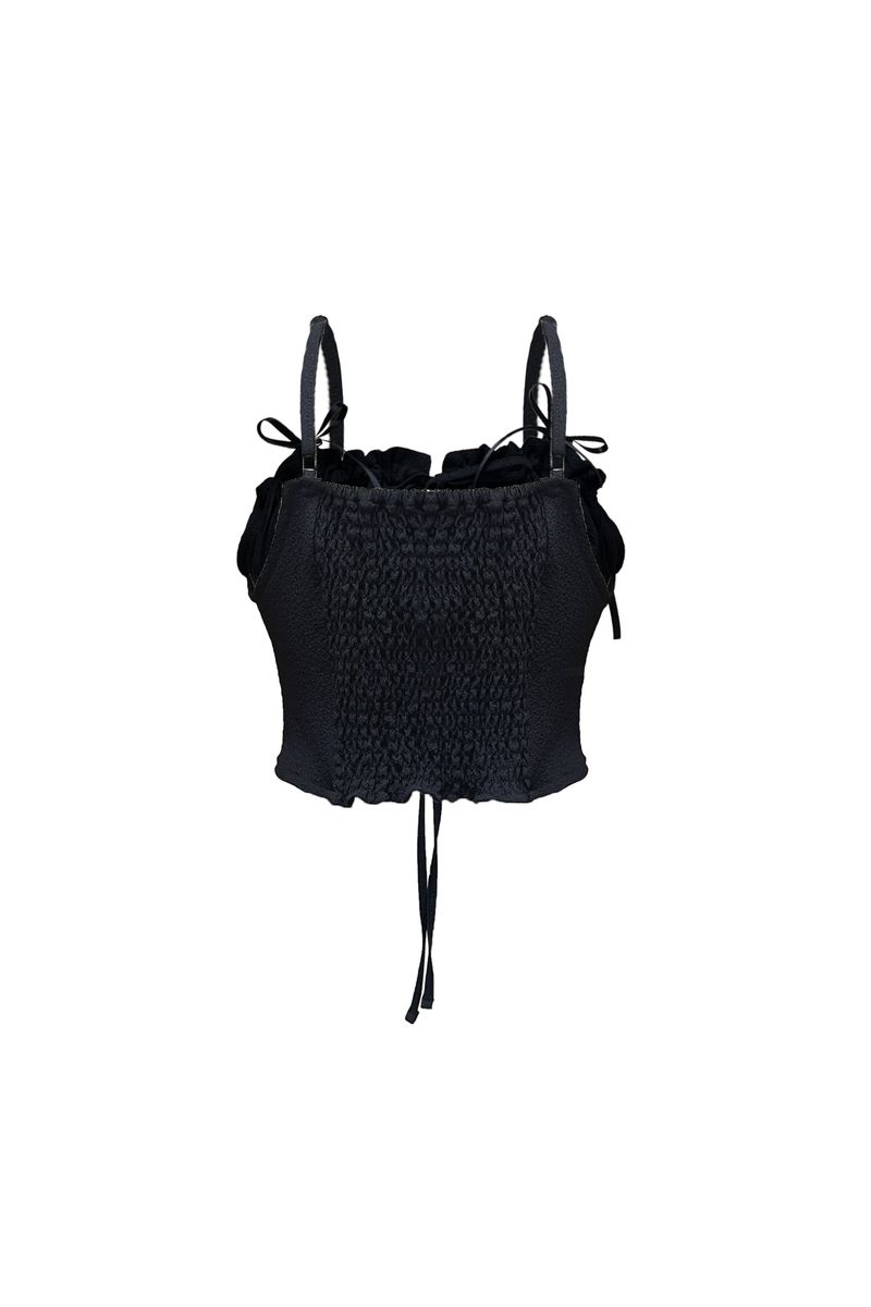 GAGA RIBBON BUSTIER / BLACK