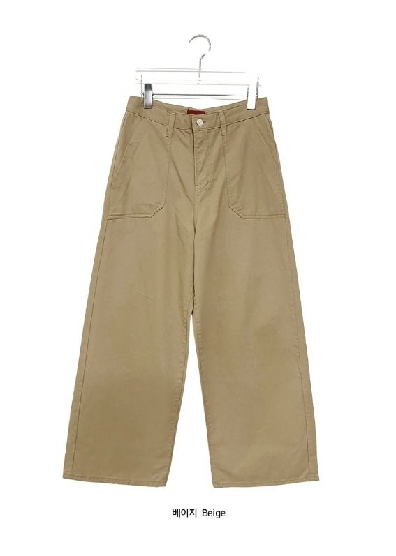 Iris Pocket Adjust Cotton Wide Pants