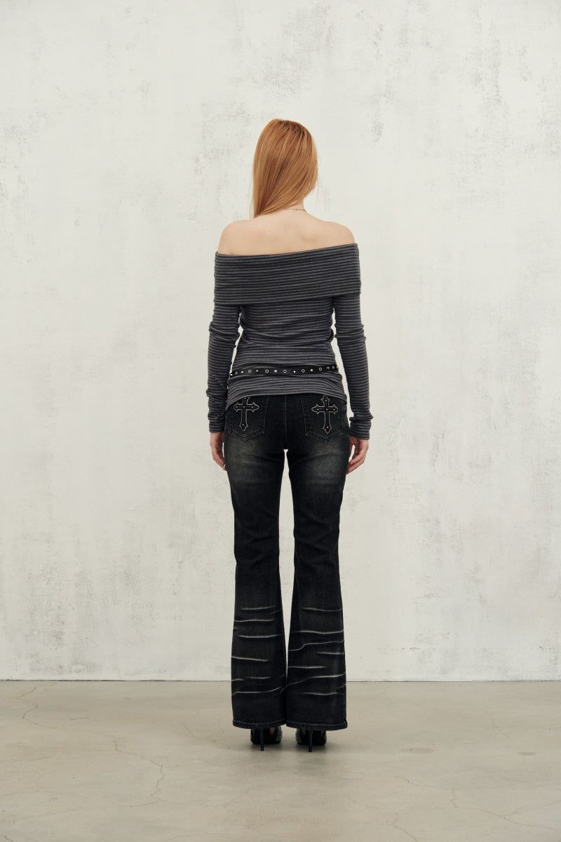 cross boots cut (black)