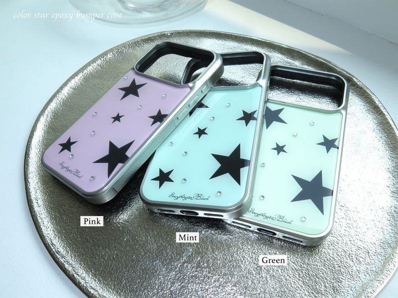 pink star epoxy bumper case