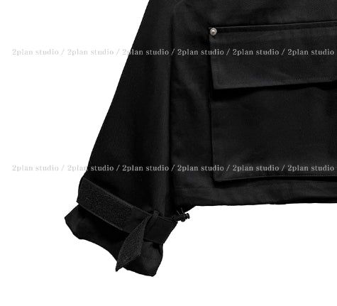Flip Belt Crop Bomber Jacket