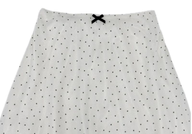 fine dot midi skirt
