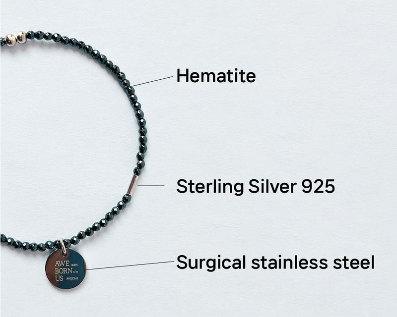 GEM STONE HEMATITE BRACELET