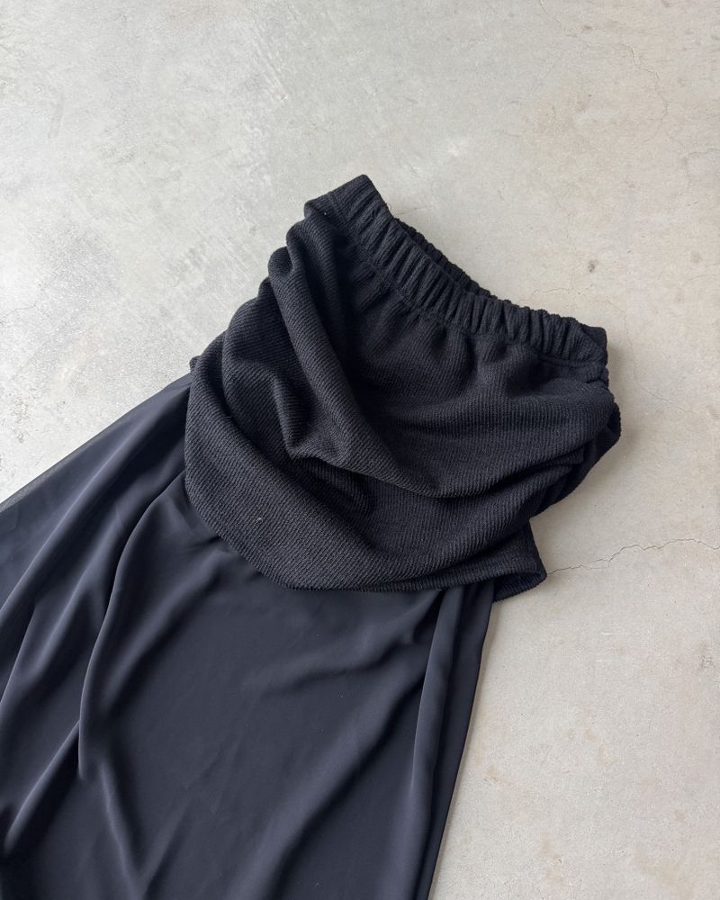 See through shirring skirt