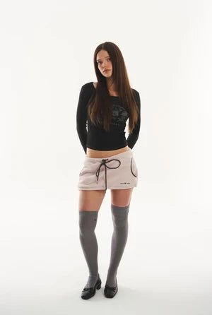 threetimes（スリータイムズ）の「Cookie fleece skirt - pink（Skirts）」