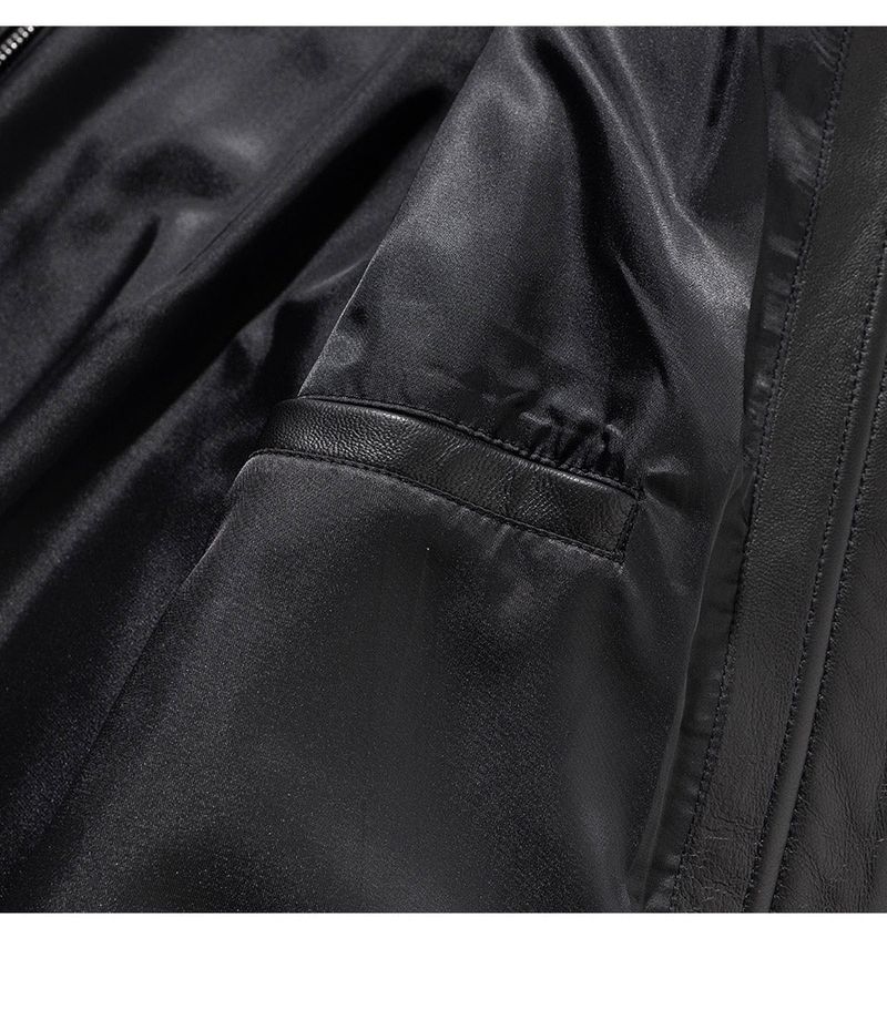 LAMSKIN OVERFIT BOMBER JACKET