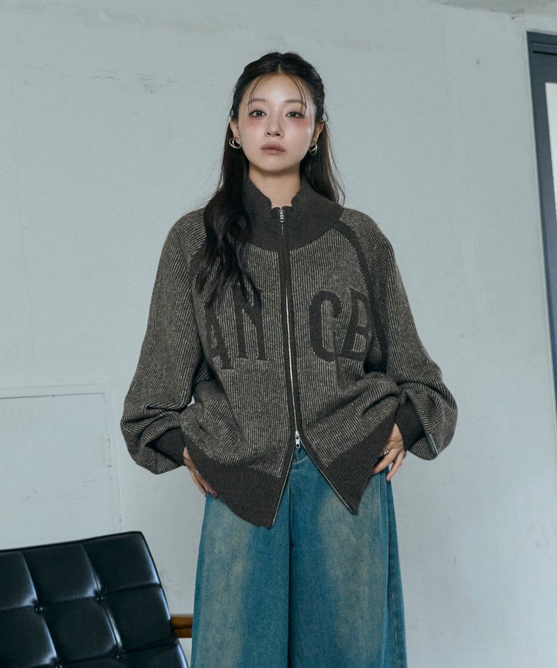 ANDGEEBEE（アンジービー）の「UNISEX プレーティングジップニット（Tops）」