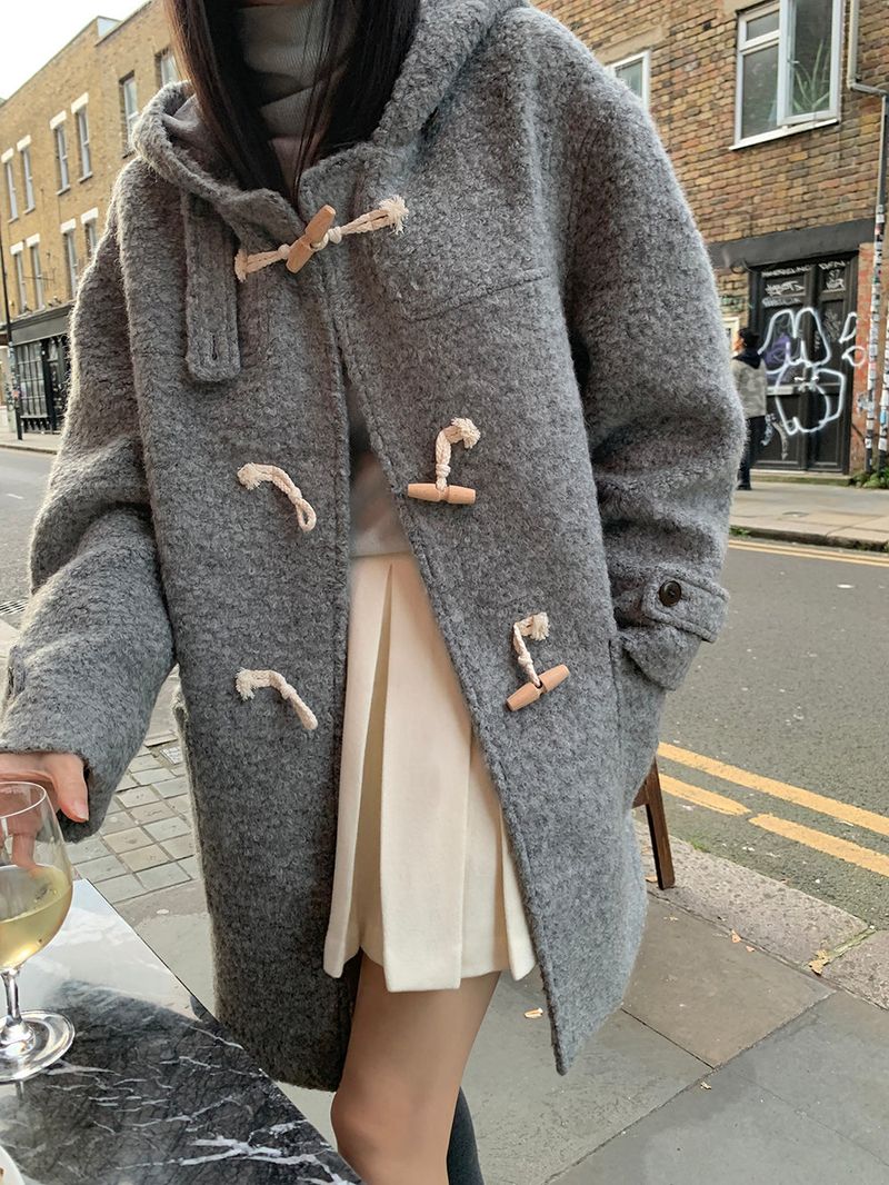 [MADE] Toit wool alpaca handmade toggle hood coat