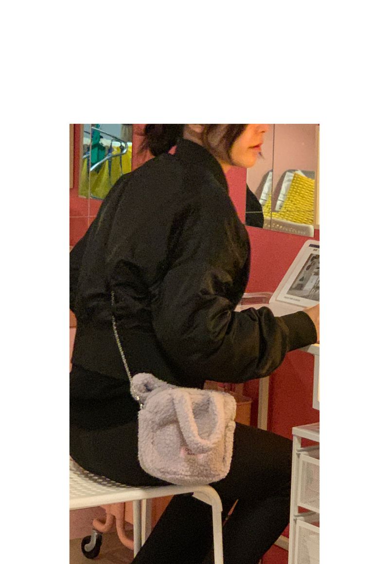 teddy bag gray