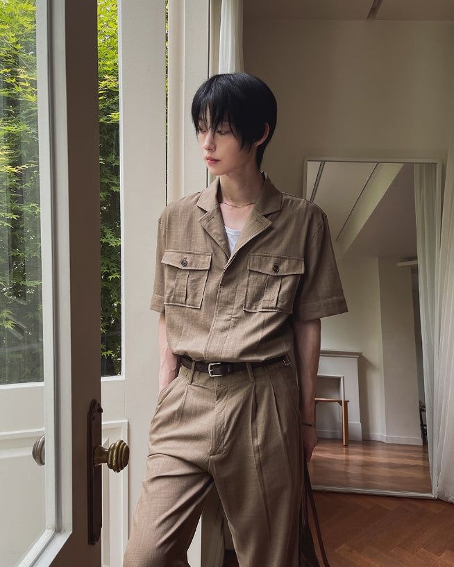 2PLAN（ツープラン）の「Saffy Linen Two Pocket Crop Jacket（Jackets/Outerwear）」