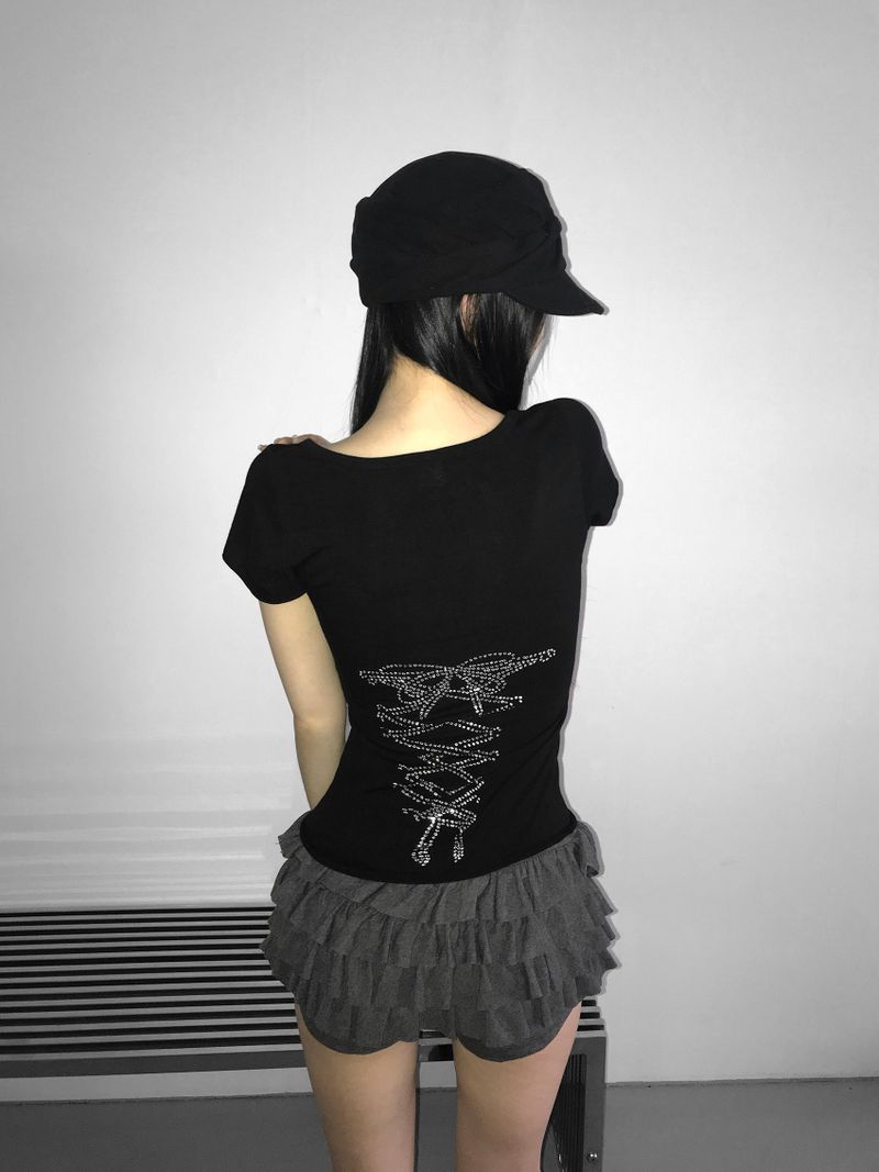 back hot piece corset top(3 color)