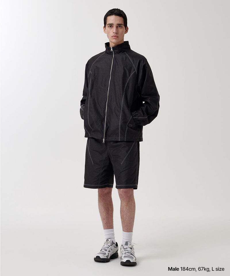 COVER STITCH NYLON TRACK SHORT
