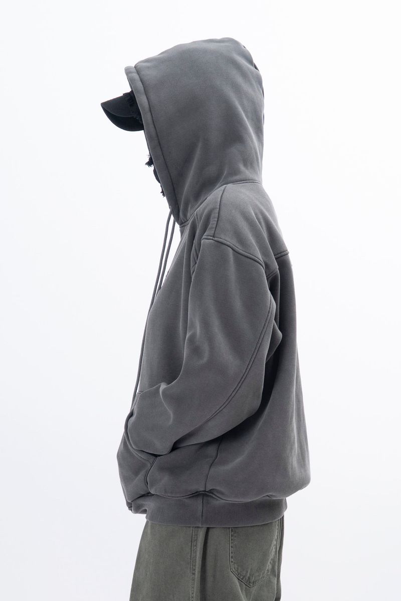 Eyelet Fleece Hooded Zip Up