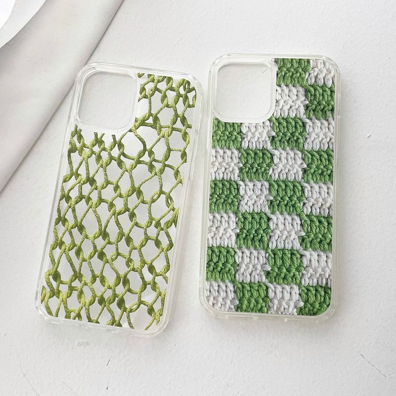 CHECKERBOARD HARD JELL CASE_GREEN