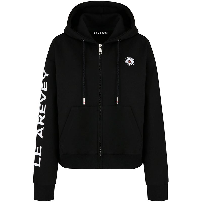 LE AREVEY（アルヴェイ）の「FIOR DA FULL-ZIPUP HOODIE BLACK [WOMAN]（Tops）」