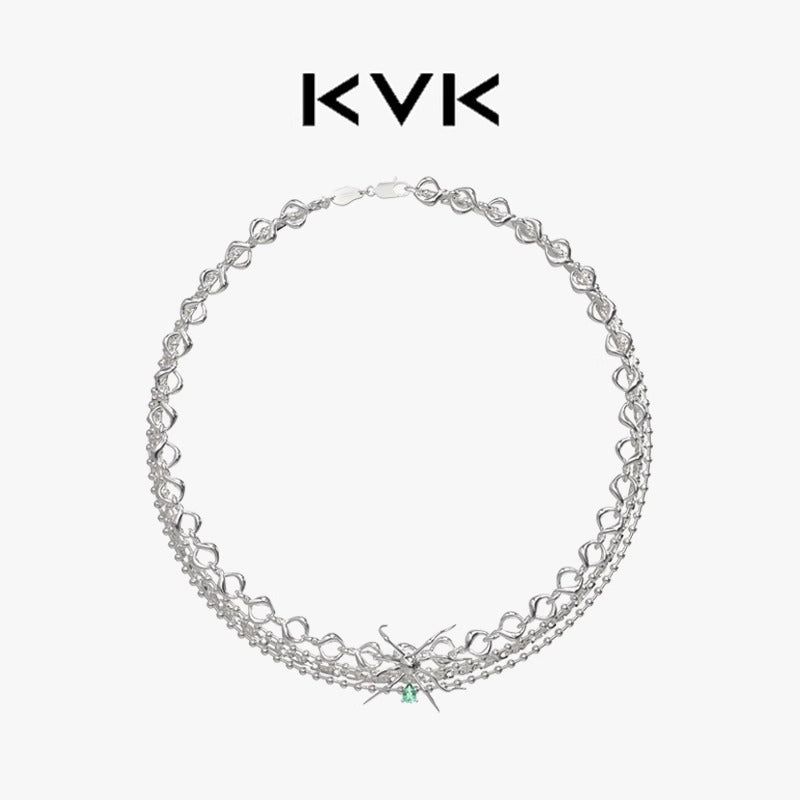 KVK SPIDER Spider Multi-Track Chocker Necklace
