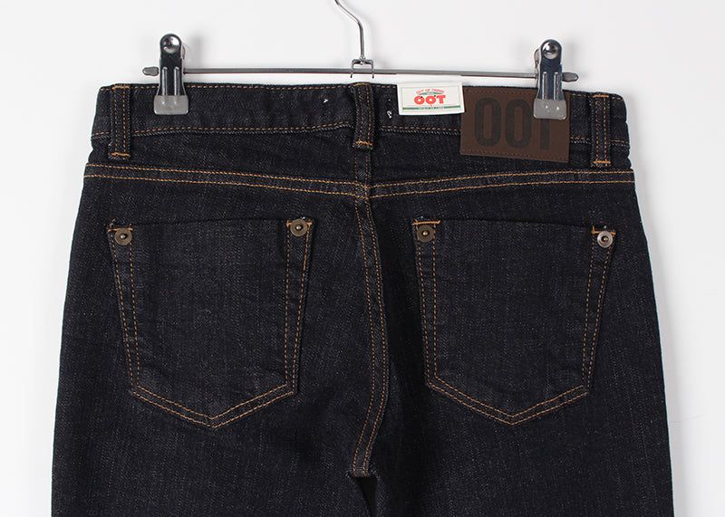 DEEP SLIM BOOTS CUT DENIM