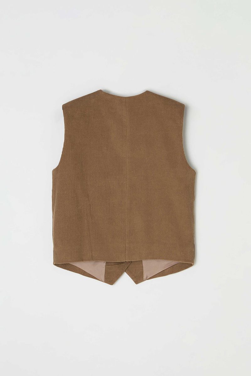 Early corduroy vest_camel