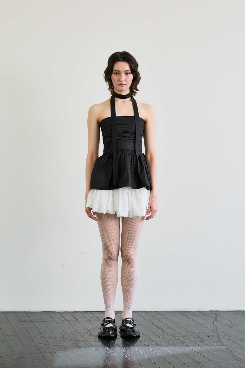 ARIKIM（アリキム）の「NOVA SMOCKED SCARF TUBE TOP / BLACK（Tops）」