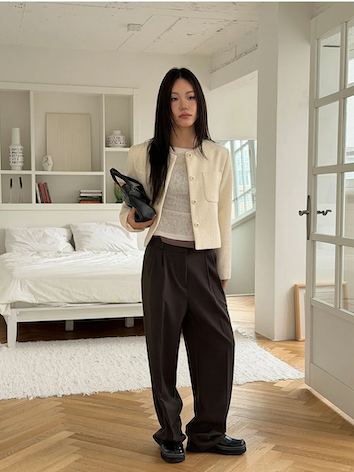 All day semi wide slacks(3color)