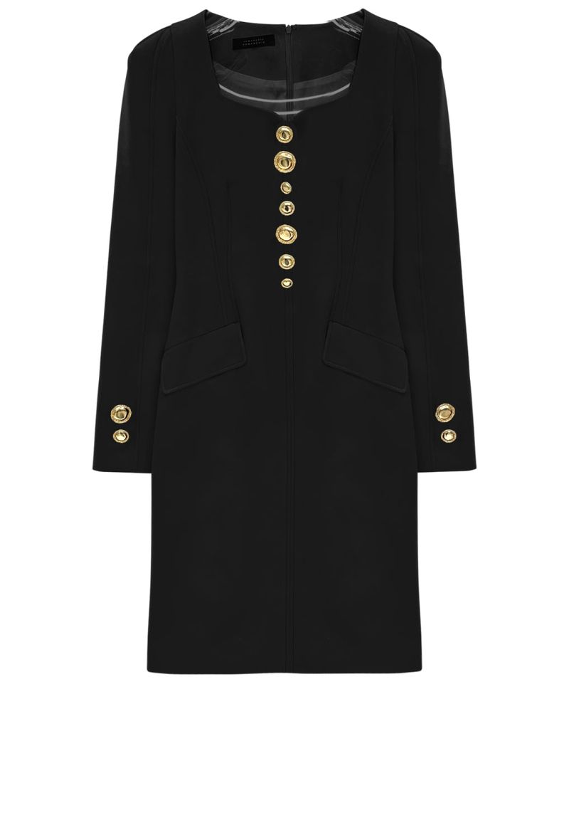 Gold buttoned dress