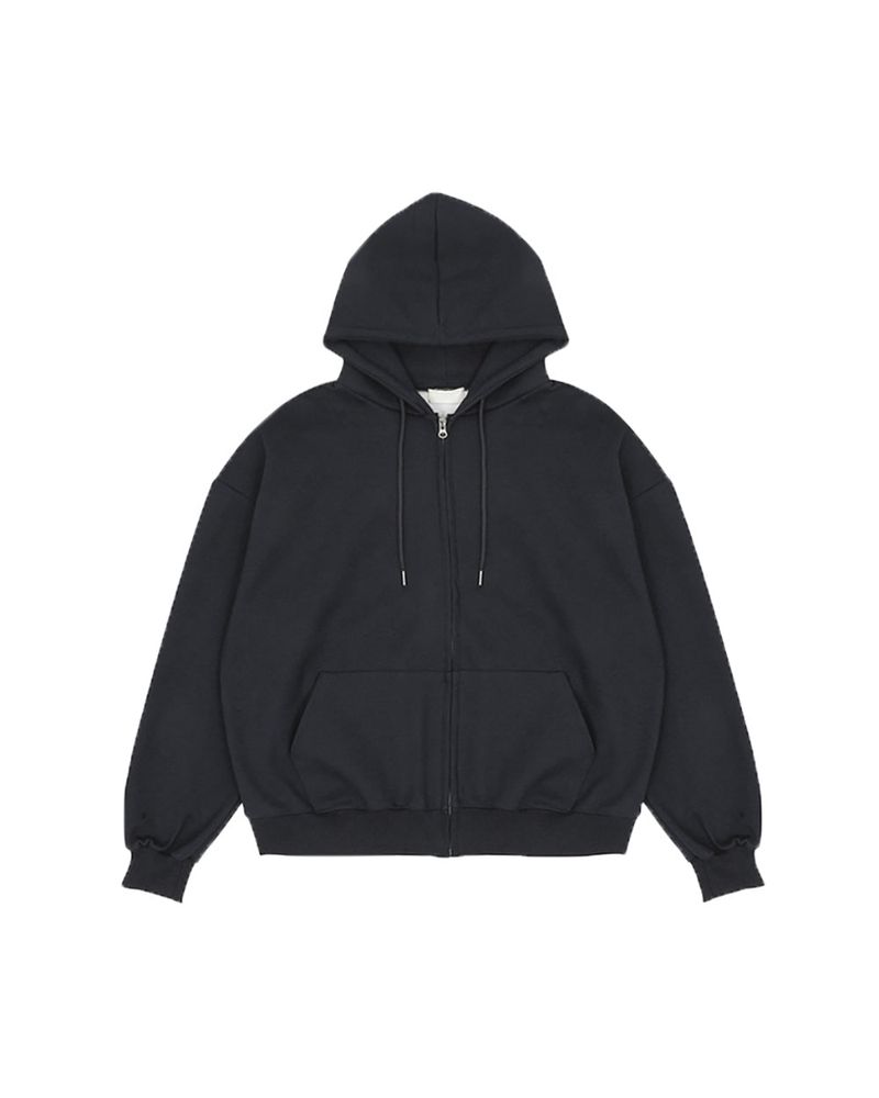Clean Two-way Crop Hood Zip-up