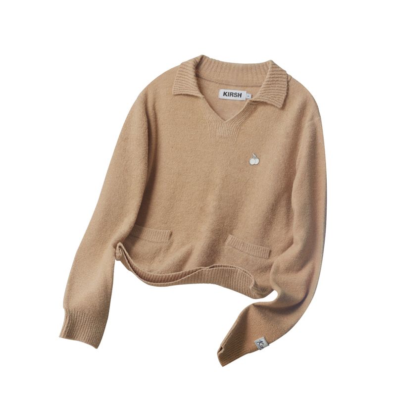KIRSH（キルシー）の「(EUNCHAE'S PICK) MONO CHERRY WOMEN COLLAR KNIT [SAND]（Tops）」
