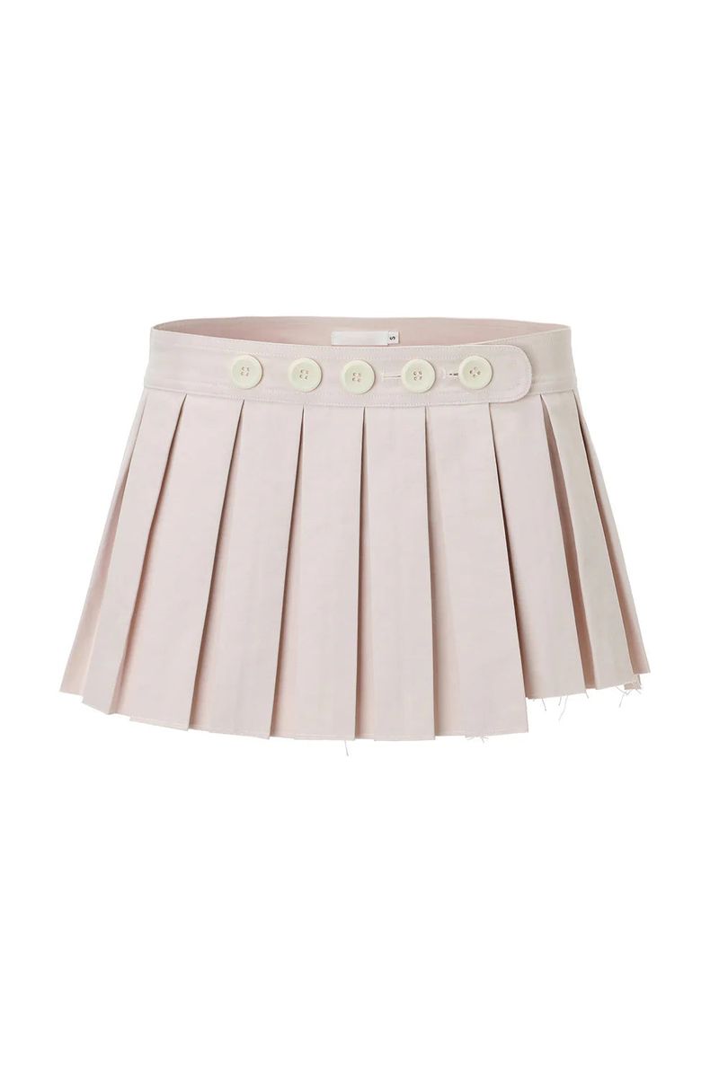 Button wrap skirt - pink