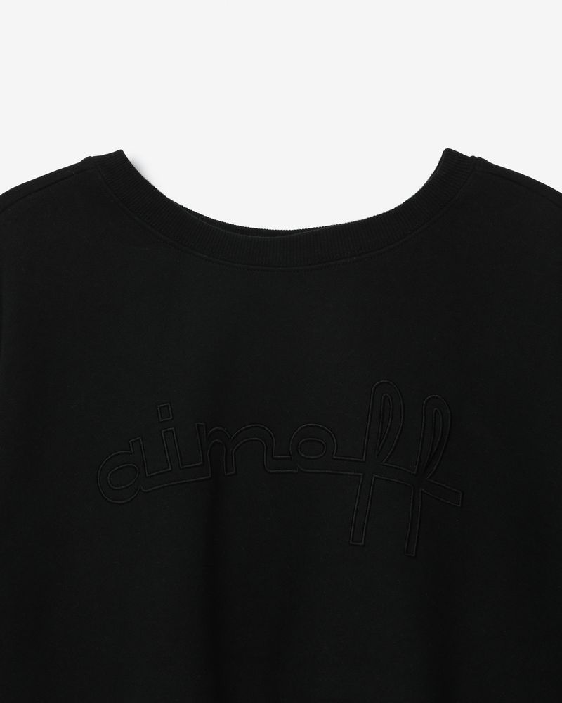 tone-on-tone rivet sweatshirts [ black ]