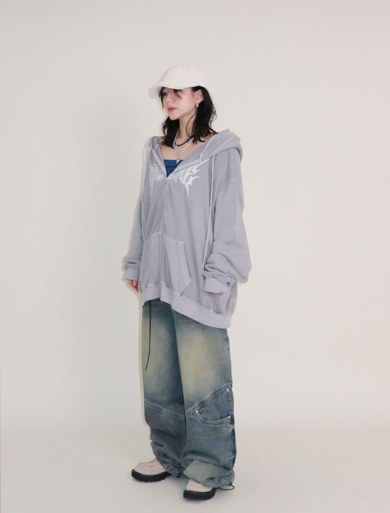 (For men and women) RT Pigment Two-Way Hood Zip-Up