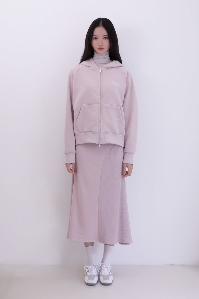 Raglan 2way Hood Zip-up (PINK)