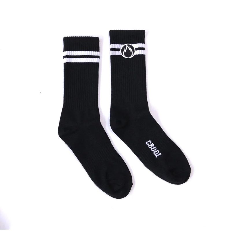 Crooz（クルーズ）の「サークル OG ロゴ | CROOZ ソックス ブラック（ファッション小物）」
