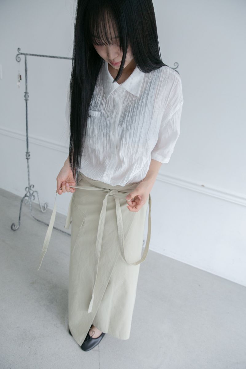 cotton suspender wrap skirt(3colors)