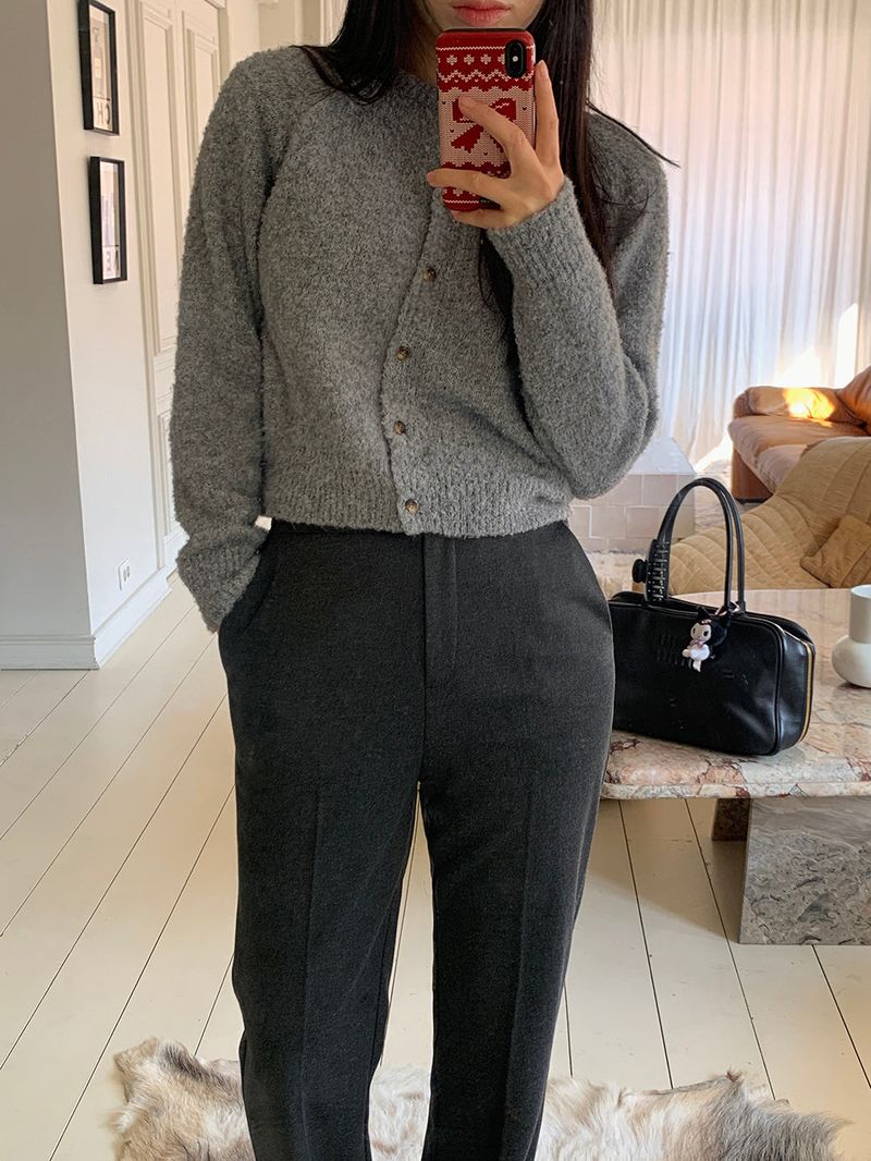[MADE] [Wool Napping] Winter Warm Long Bootcut Slacks