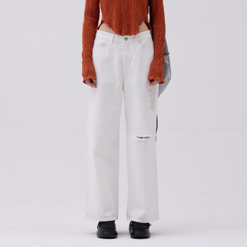 AACA（アカ）の「Wide Denim Pants White（Pants）」