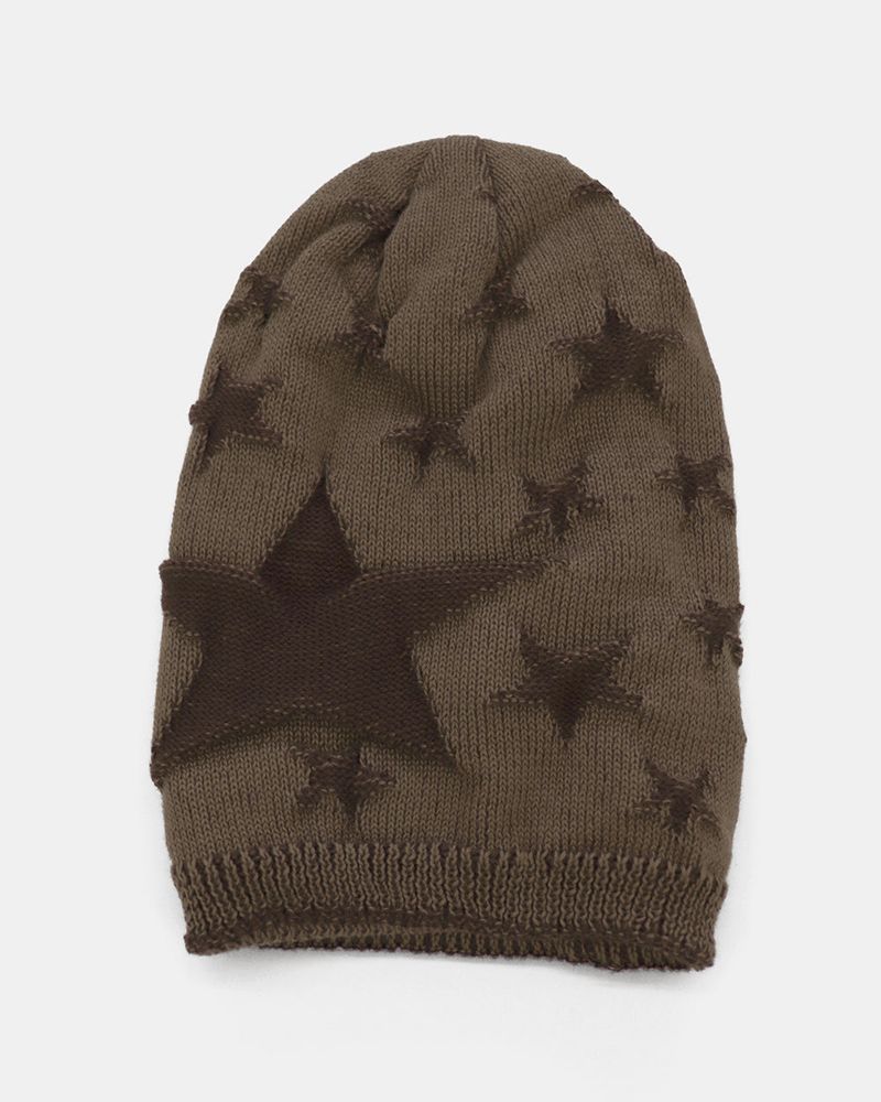 Corem star knit long beanie