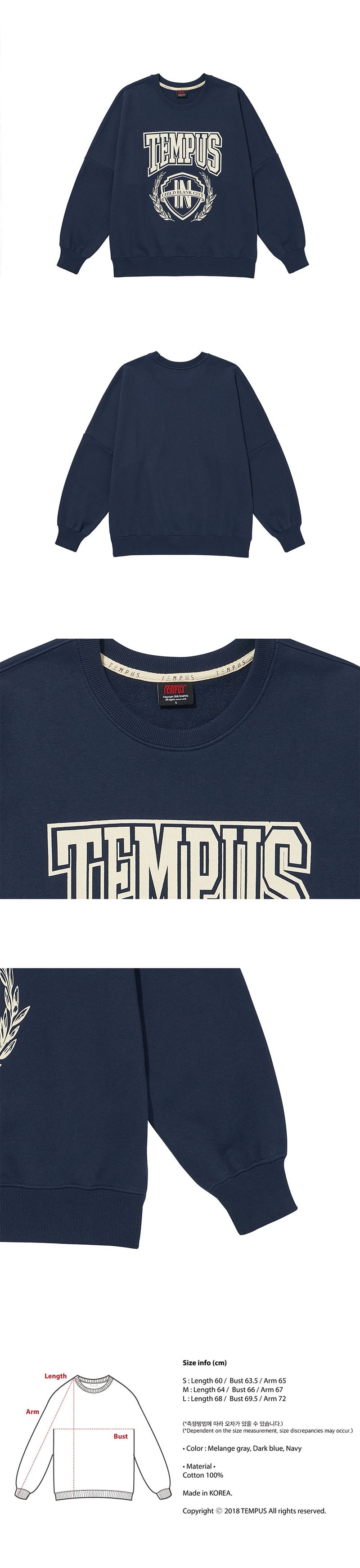 ARCH BIG TEMPUS SWEATSHIRTS [NAVY]