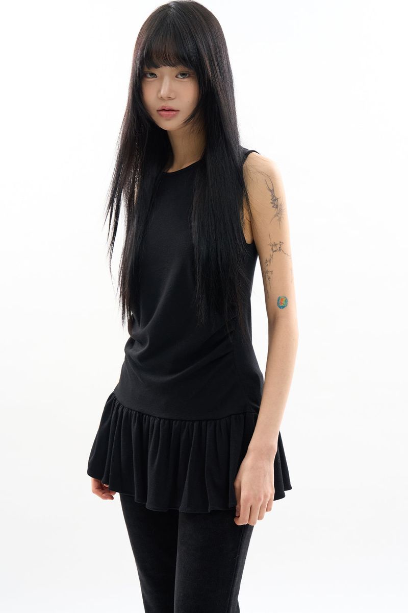 Raucohouse(ラウコハウス)の「Mers flare sleeveless top(Tops)」