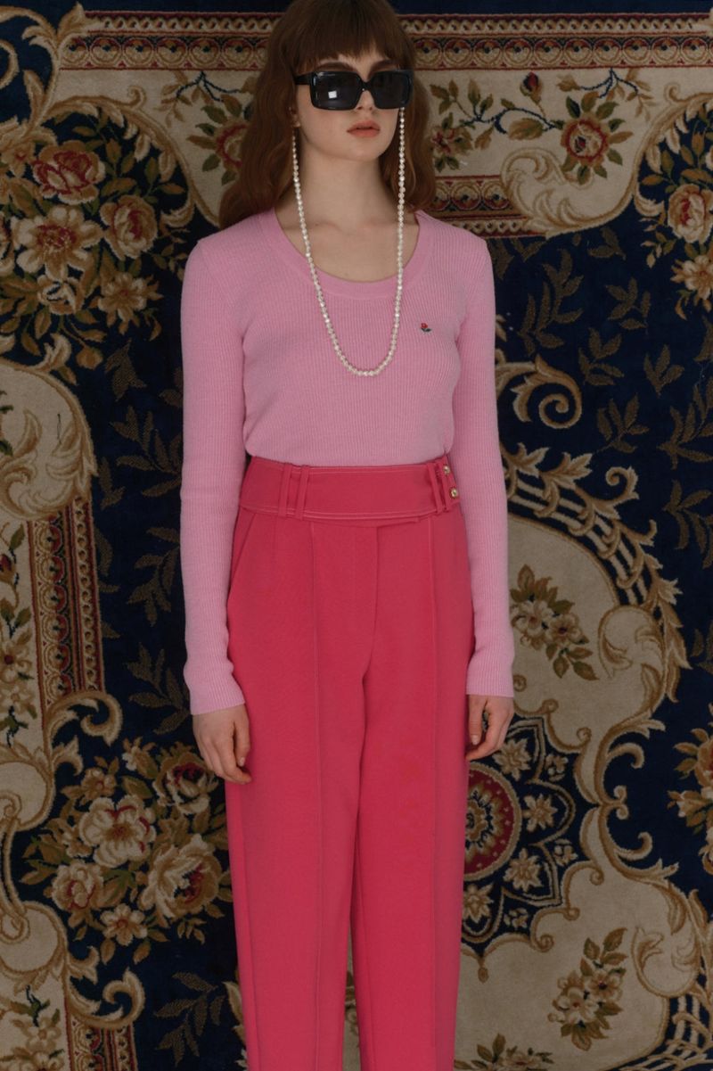 Pin tuck pants