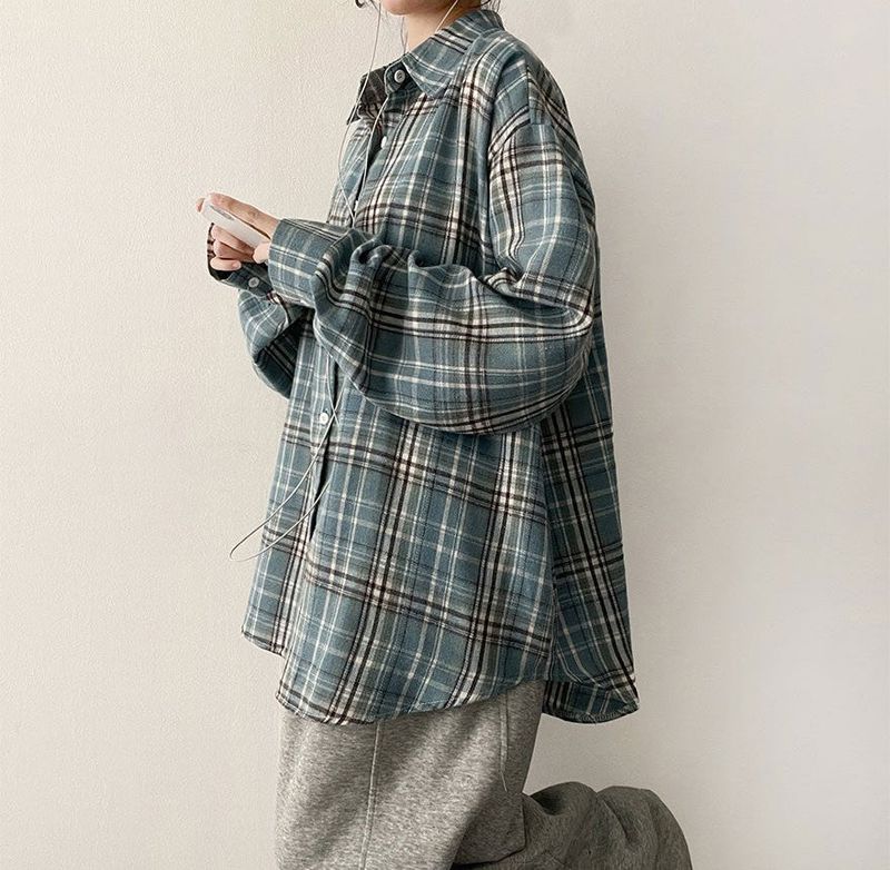 Lue Loose Fit Checkered Shirt