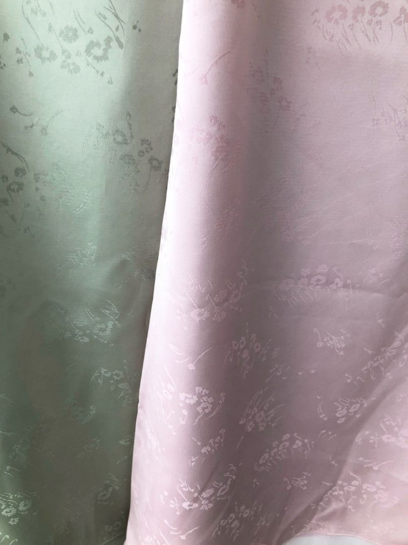 Flower Satin Midi skirt