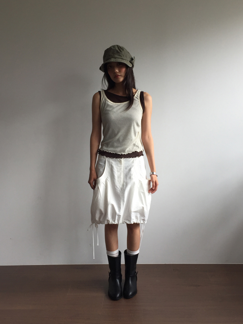 Washed flap bucket hat (2color)