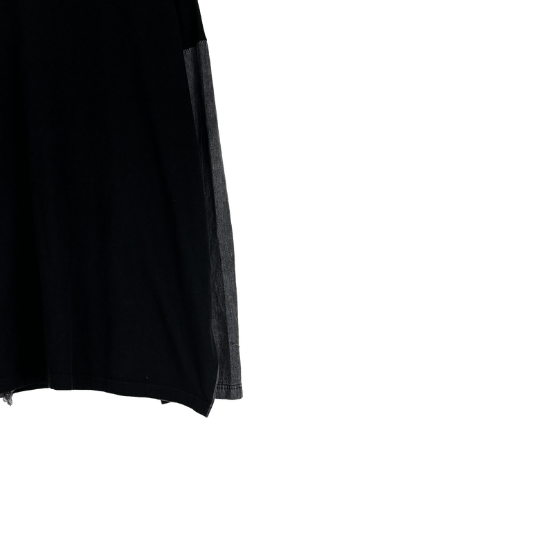 denim block cut-off longsleeve