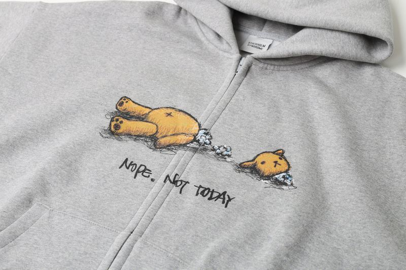 NOT TODAY HOODIE - GREY