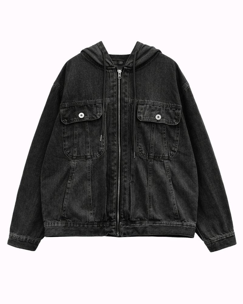 Carven Hooded Trucker Denim Jacket