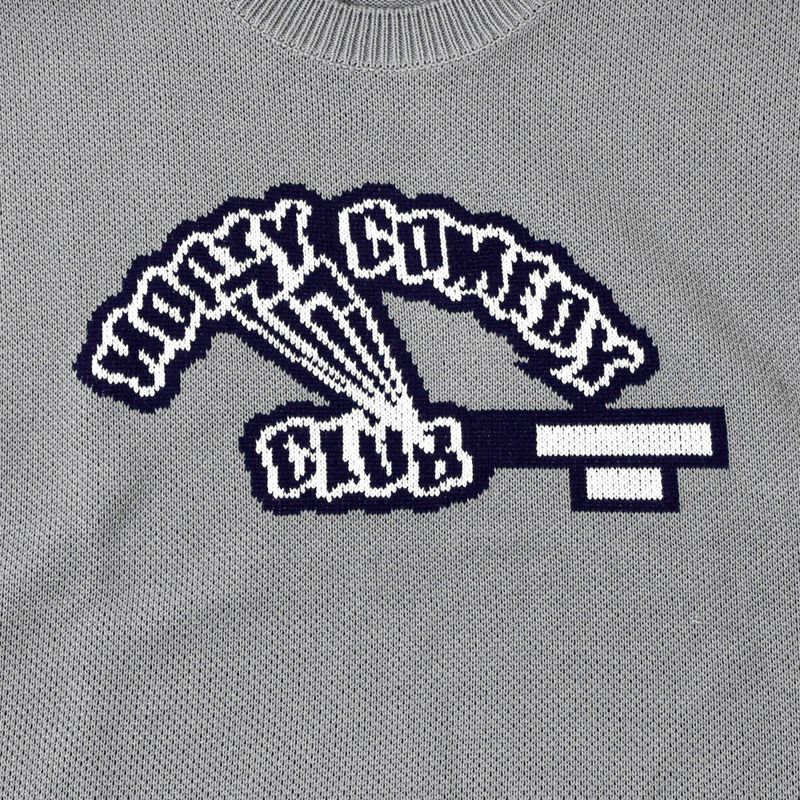 SMILING EYES KNIT SWEATER (GREY)