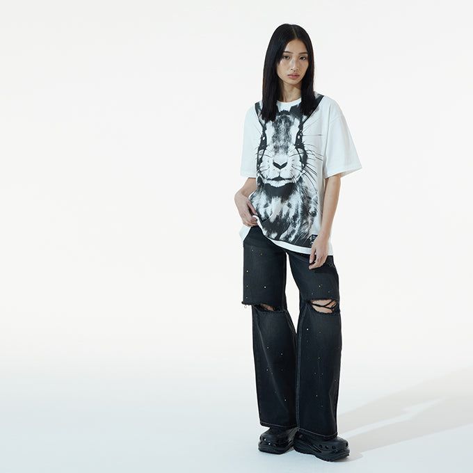 ANDTHEOTHER（アンドジアザー）の「LOOSE DESTROYED PAINT DENIM PANTS（Pants）」