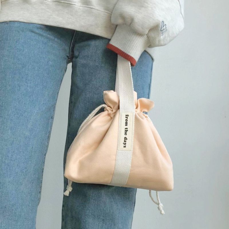 【MADE】Canvas Pouch Bag - Peach